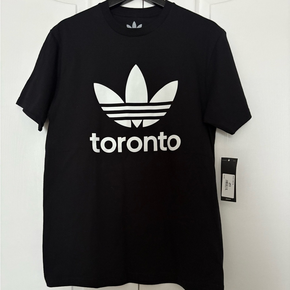 Women’s Adidas Black Tee with White Trefoil Logo
